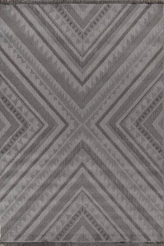 Xyvron Steel Gray Polypropylene Rug