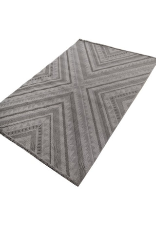Xyvron Steel Gray Polypropylene Rug