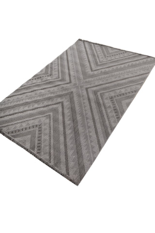 Soft Abstract Rug 5X7'6 Ft | Cyan Blue Steel Gray Carpet For Living Room, Bedroom, Dining Room