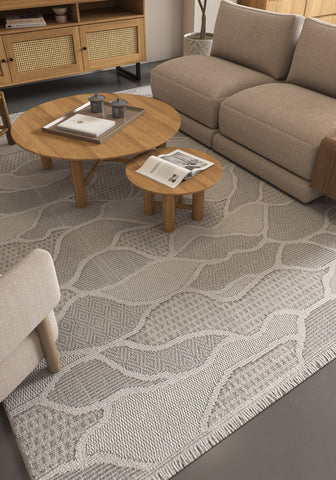 Soft Abstract Rug 5X7'6 Ft | Cyan Blue Steel Gray Carpet For Living Room, Bedroom, Dining Room