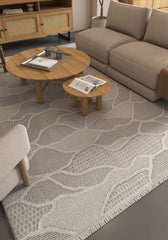 Soft Abstract Rug 5X7'6 Ft | Cyan Blue Steel Gray Carpet For Living Room, Bedroom, Dining Room