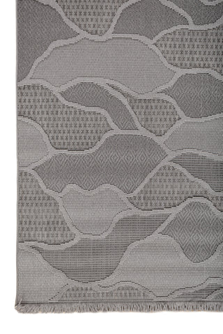 Soft Abstract Rug 5X7'6 Ft | Cyan Blue Steel Gray Carpet For Living Room, Bedroom, Dining Room