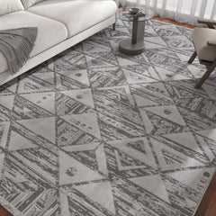 Asterlane Cyan Blue & Steel Gray Rug