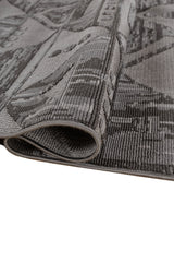 Asterlane Cyan Blue & Steel Gray Rug