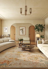 Elvora Ochre Linen Polypropylene Rug