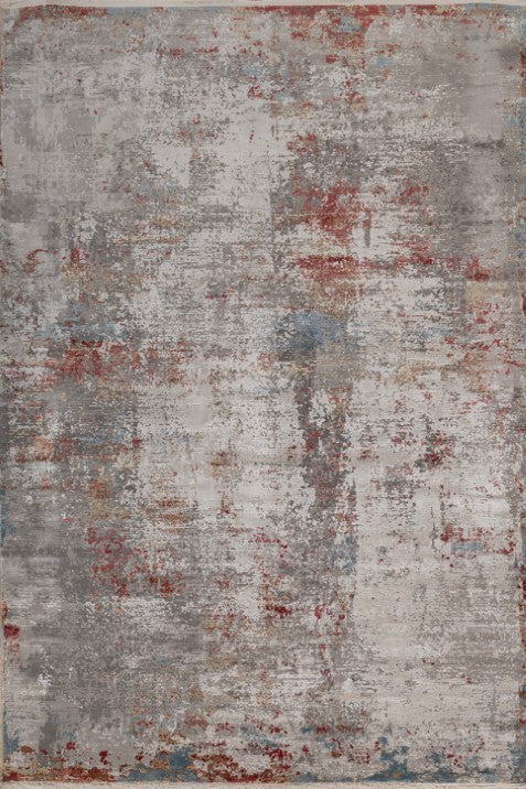 Rust Grey Rug Zareon Rust Gray Polypropylene Rug – Asterlane