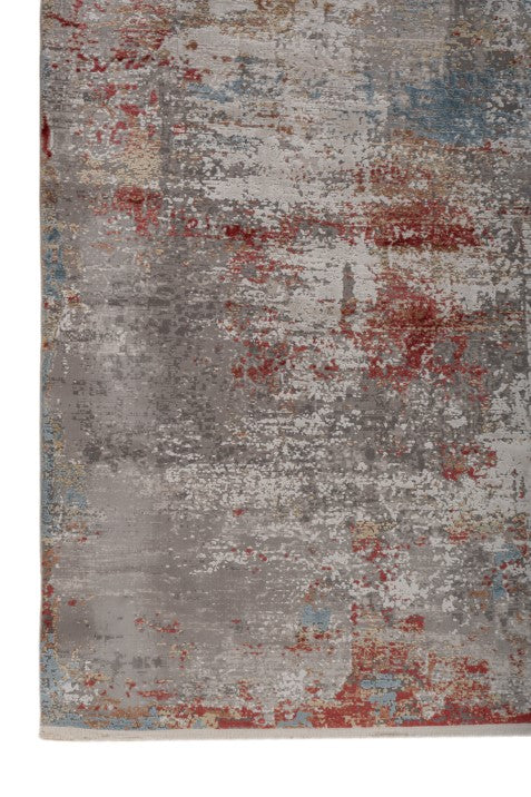 Rust Grey Rug Zareon Rust Gray Polypropylene Rug – Asterlane