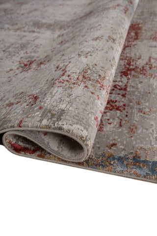 Zareon Rust Gray Polypropylene Rug
