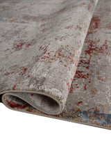 Zareon Rust Gray Polypropylene Rug