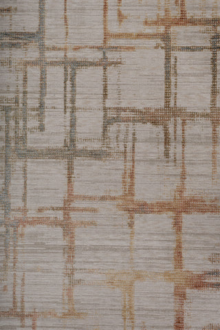 Soft Abstract Rug 6'6X10 Ft | White Russet Carpet For Living Room, Bedroom, Dining Room