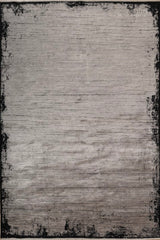 Soft Abstract Rug 6'6X9'6 Ft | Gray Ebony Carpet For Living Room, Bedroom, Dining Room