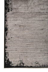 Soft Abstract Rug 6'6X9'6 Ft | Gray Ebony Carpet For Living Room, Bedroom, Dining Room