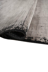 Soft Abstract Rug 6'6X9'6 Ft | Gray Ebony Carpet For Living Room, Bedroom, Dining Room