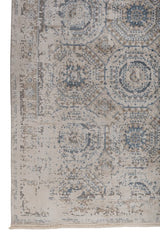 Selmora Linen Blue Polypropylene Rug