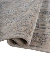 Selmora Linen Blue Polypropylene Rug