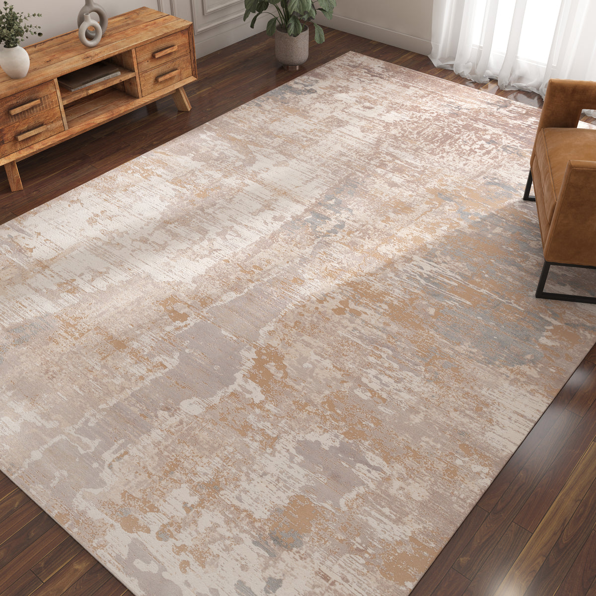 Asterlane Winter White & Soft Gray Rug