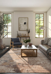 Soft Abstract Rug 6'6X9'6 Ft | Winter White Soft Gray Carpet For Living Room, Bedroom, Dining Room