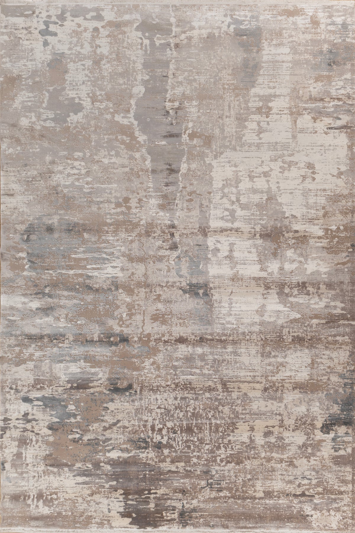 Soft Abstract Rug 6'6X9'6 Ft | Winter White Soft Gray Carpet For Living Room, Bedroom, Dining Room