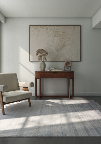 Zerith Mist Gray Polypropylene Rug