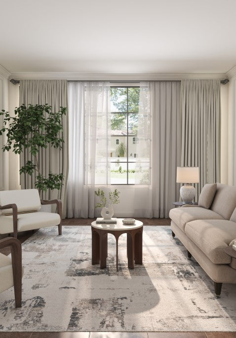 Glavon Glacier Gray Polypropylene Rug