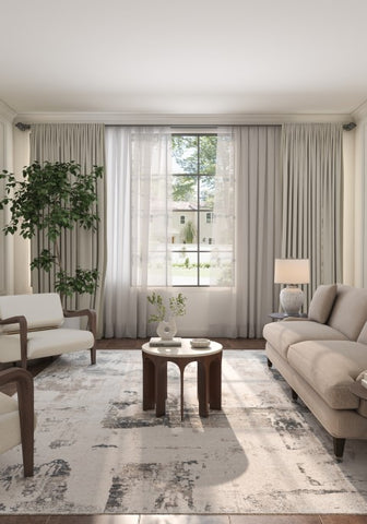 Glavon Glacier Gray Polypropylene Rug