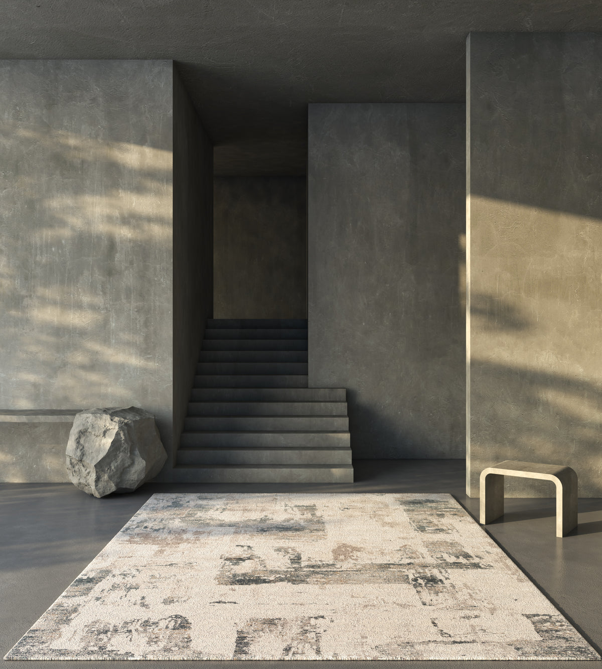 Asterlane White & Glacier Gray Rug