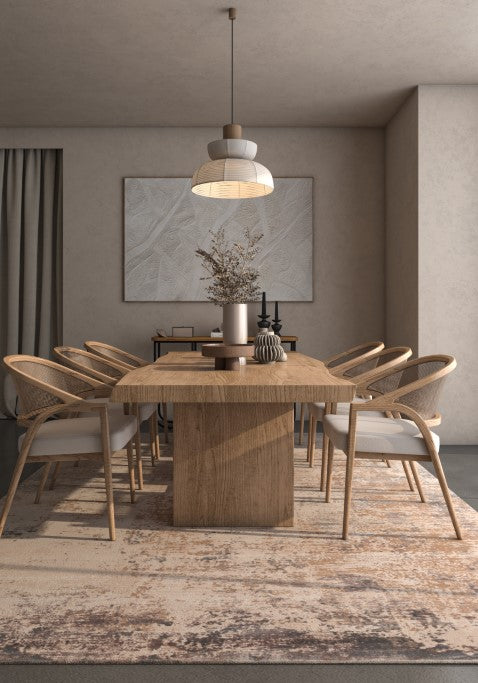 Bravon Beige Gray Polypropylene Rug