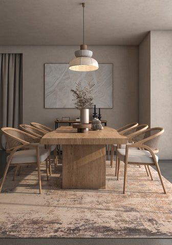 Bravon Beige Gray Polypropylene Rug