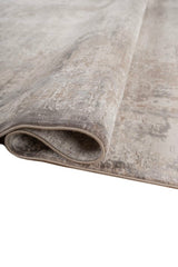 Bravon Beige Gray Polypropylene Rug