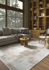 Virexa Soft Gray Polypropylene Rug