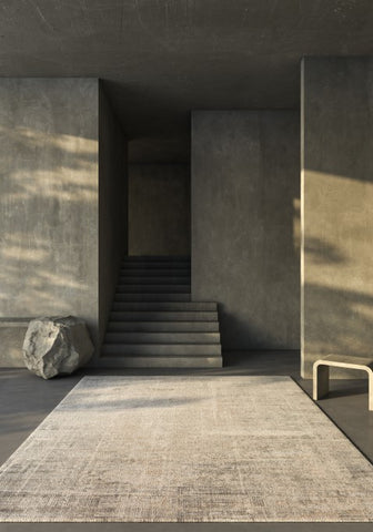 Zerion Steel Gray Polypropylene Rug