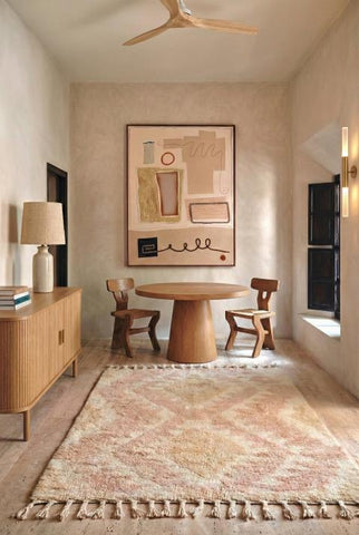 Aurielle Blush Beige Wool Rug