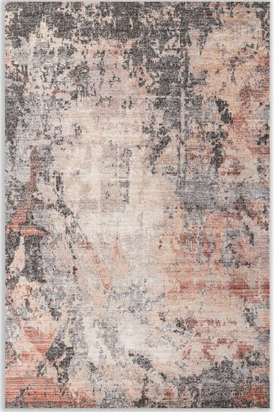 Asterlane Abstract Deco Rose & Cocoa Brown Rug - Asterlane