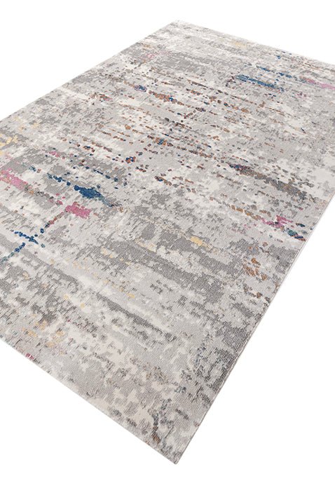Asterlane Abstract Natural Gray & Pearl Blue Color Rug - Asterlane
