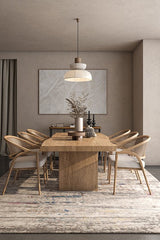 Asterlane Abstract Natural Gray & Pearl Blue Color Rug - Asterlane