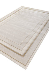 Asterlane Classic Snow White & Light Gold Color Rug - Asterlane