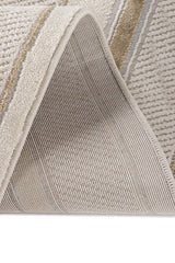 Asterlane Classic Snow White & Light Gold Color Rug - Asterlane