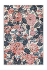 Asterlane Floral Lime Green & Rose Petal Color Rug - Asterlane