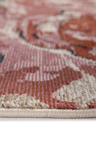 Asterlane Floral Rose Petal & Beige Color Rug - Asterlane