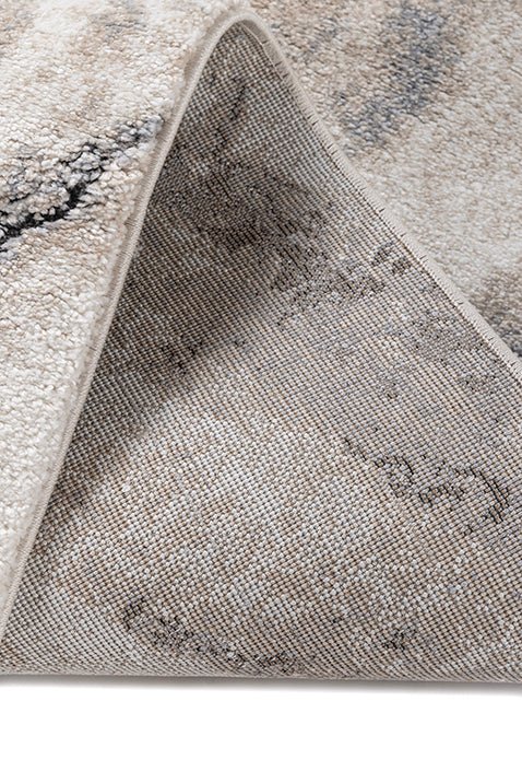 Asterlane Marble Ivory Cream & Dark Brown Color Rug - Asterlane