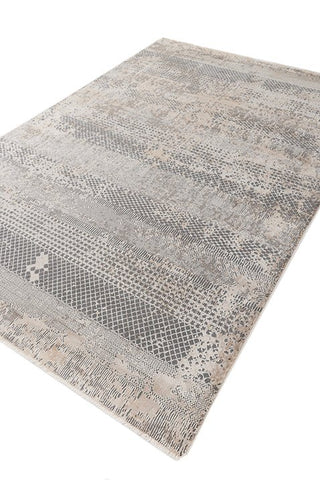 Asterlane Modern Crystal Gray & Medium Ivory Color Rug - Asterlane