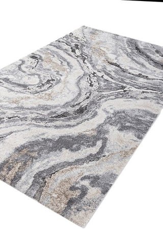 Asterlane Swirl Cream & Classic Gray Color Rug - Asterlane