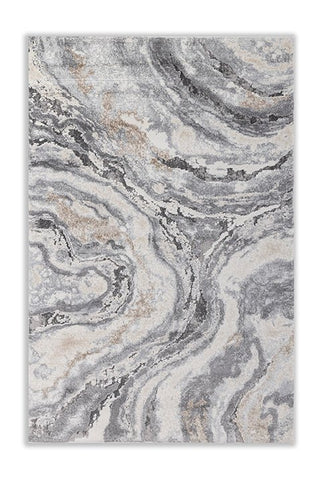 Asterlane Swirl Cream & Classic Gray Color Rug - Asterlane