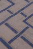 Asterlane Geometric Off-white & Twilight Blue Designer Rug