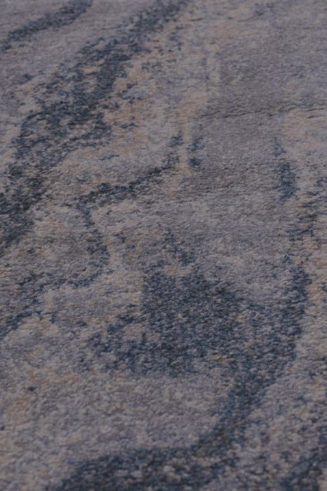 Swirl Ashley Blue & Marble Color Rug